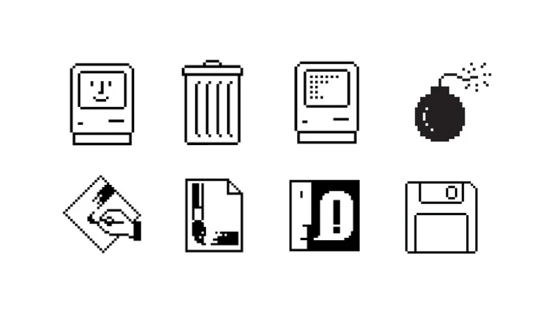 The original Mac icons were created in a grid of only 32×32 pixels