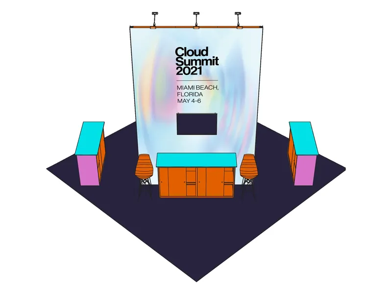 Cloud Summit 2021 · island booth