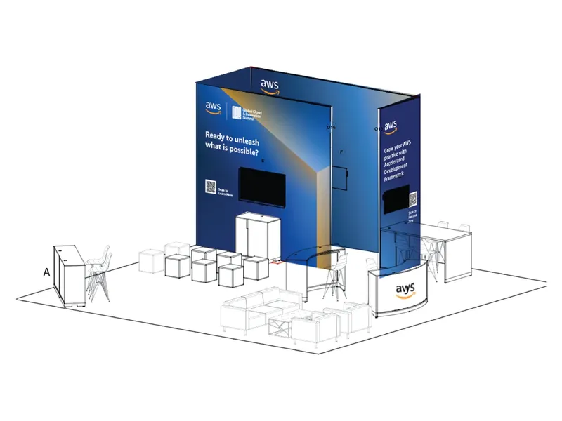 AWS at Global Cloud & Innovation Summit 2023 · booth render